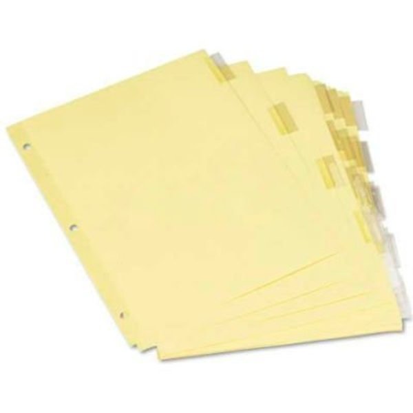 Universal Economical Insertable Index, Clear Tabs, 5-Tab, Letter, Buff, 6 Sets/Pack UNV21871***